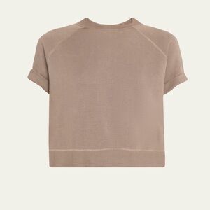Splits59 Taupe Short Sleeve Sweatshirt Pullover Small